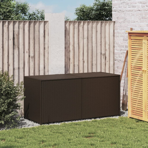 VidaXL vidaXL Gartentruhe Braun 283L Poly Rattan 2