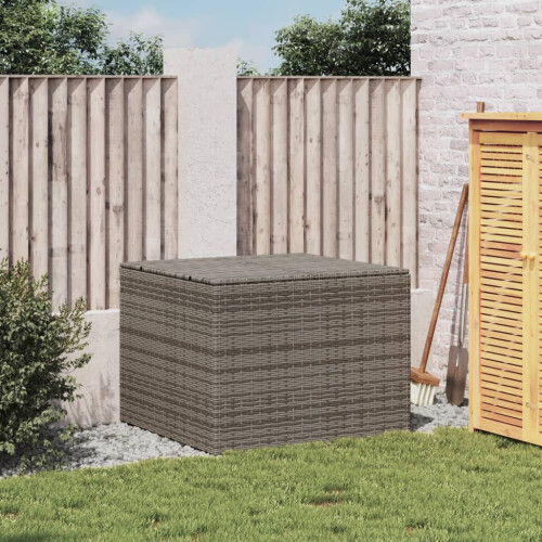 VidaXL vidaXL Gartentruhe Grau 291L Poly Rattan 2