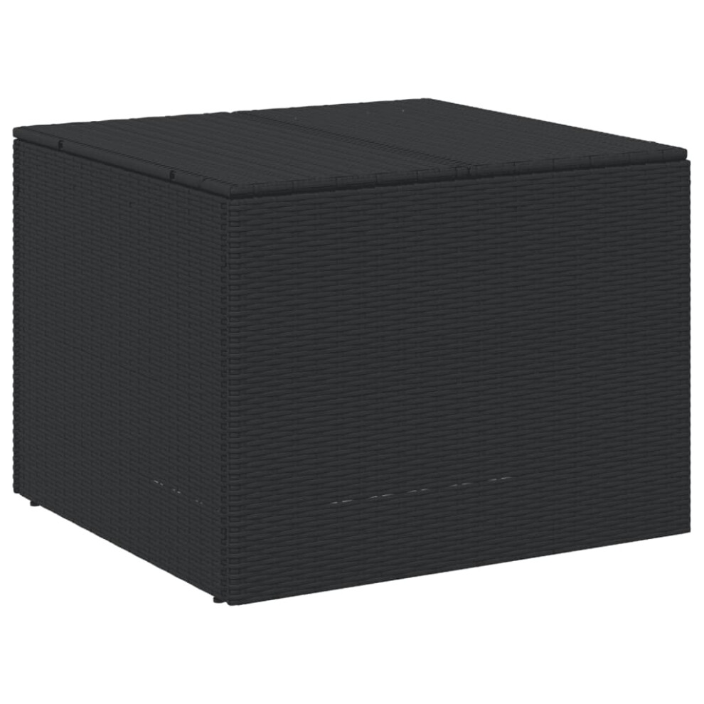 (black, 80 x 75 x 59 cm) vidaXL Garden Storage Box Bench Container Chest Shed Blanket Box Poly Rattan