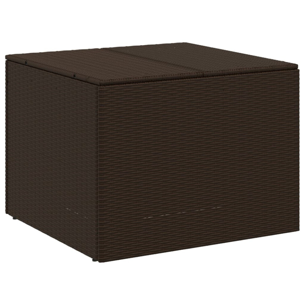 (brown, 80 x 75 x 59 cm) vidaXL Garden Storage Box Bench Container Chest Shed Blanket Box Poly Rattan