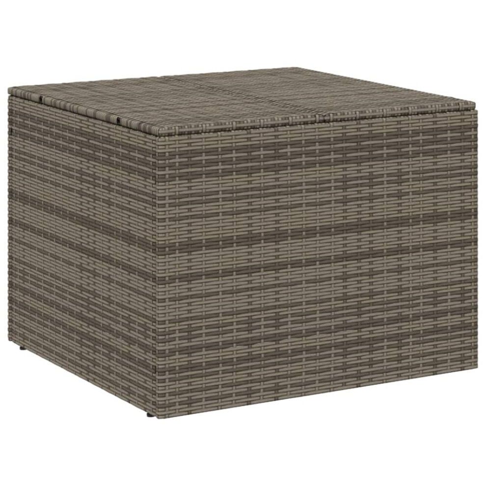 Vidaxl (Grey, 80 X 75 X 59 Cm) Garden Storage Box Bench Container Chest Shed Blanket Box Poly Rattan