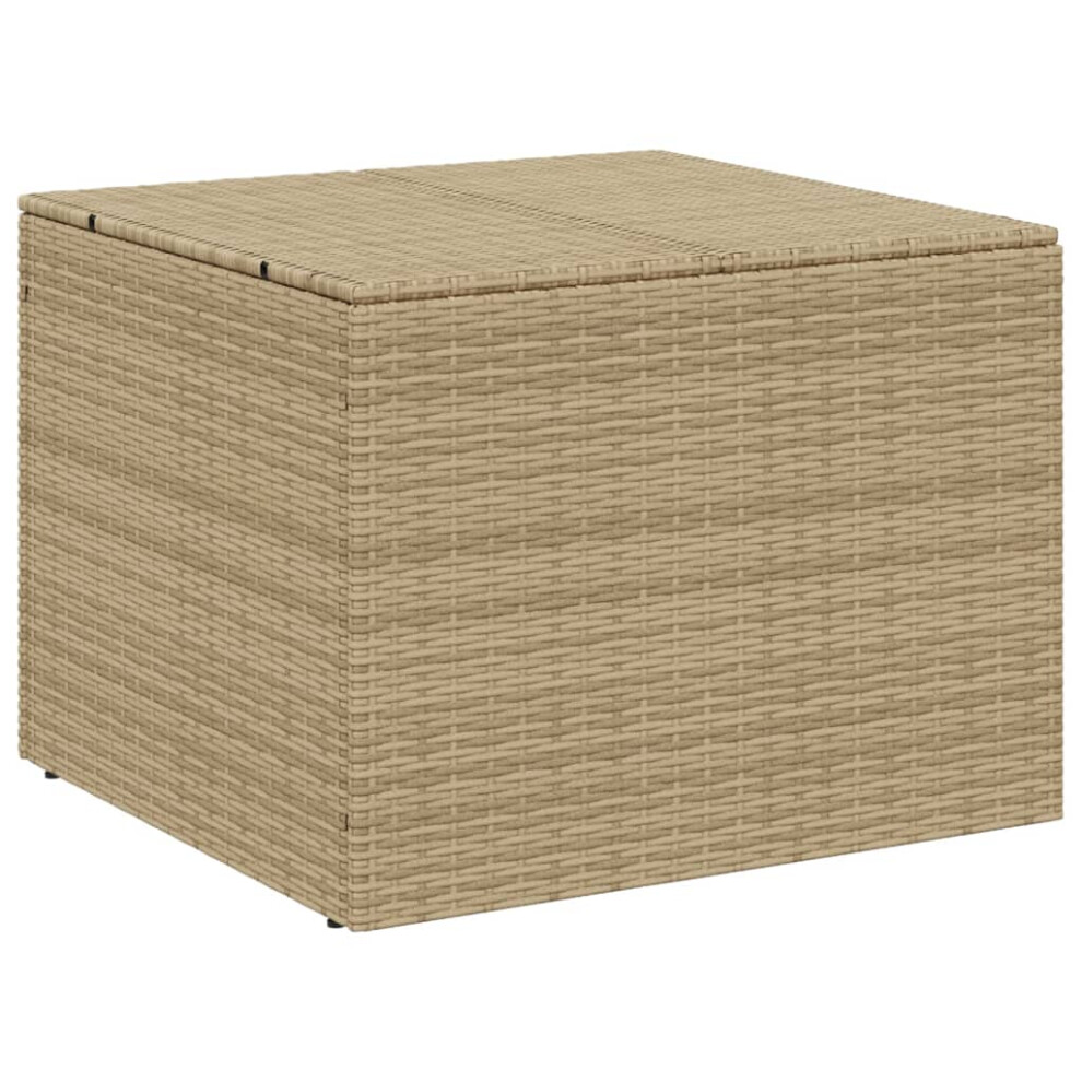 (mix beige, 80 X 75 X 59 cm) vidaXL Garden Storage Box Bench Container Chest Shed Blanket Box Poly Rattan