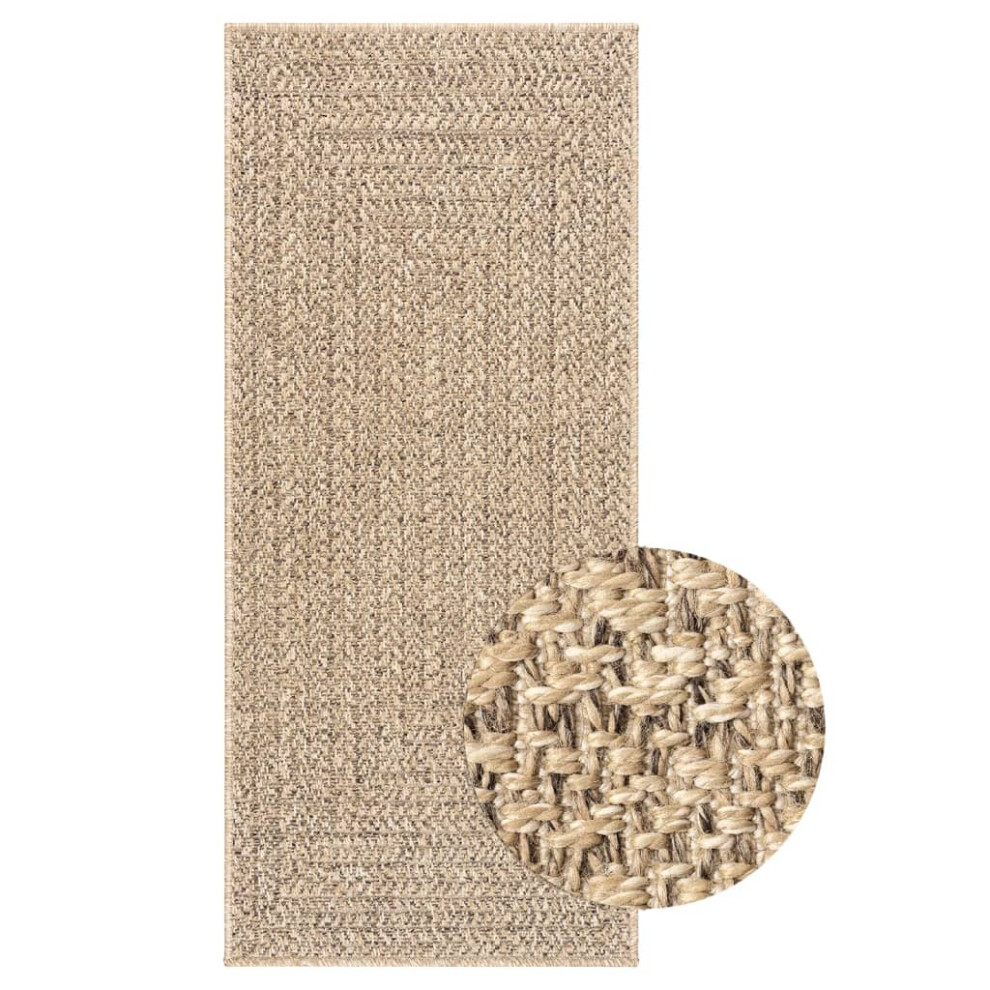 (rectangular, 80 x 200 cm) vidaXL Rug Floor Carpet for Indoor and Outdoor Door Mat Kitchen Rug Jute Look