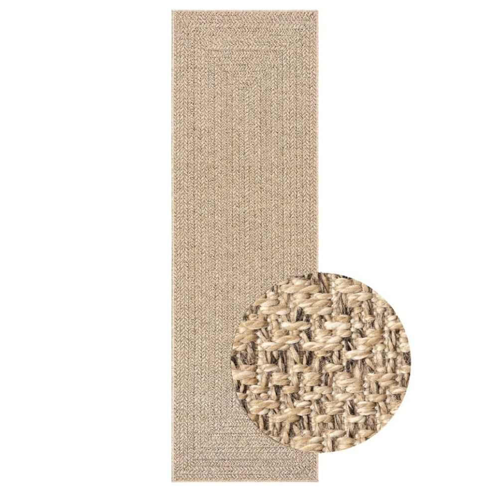 (rectangular, 80 x 250 cm) vidaXL Rug Floor Carpet for Indoor and Outdoor Door Mat Kitchen Rug Jute Look