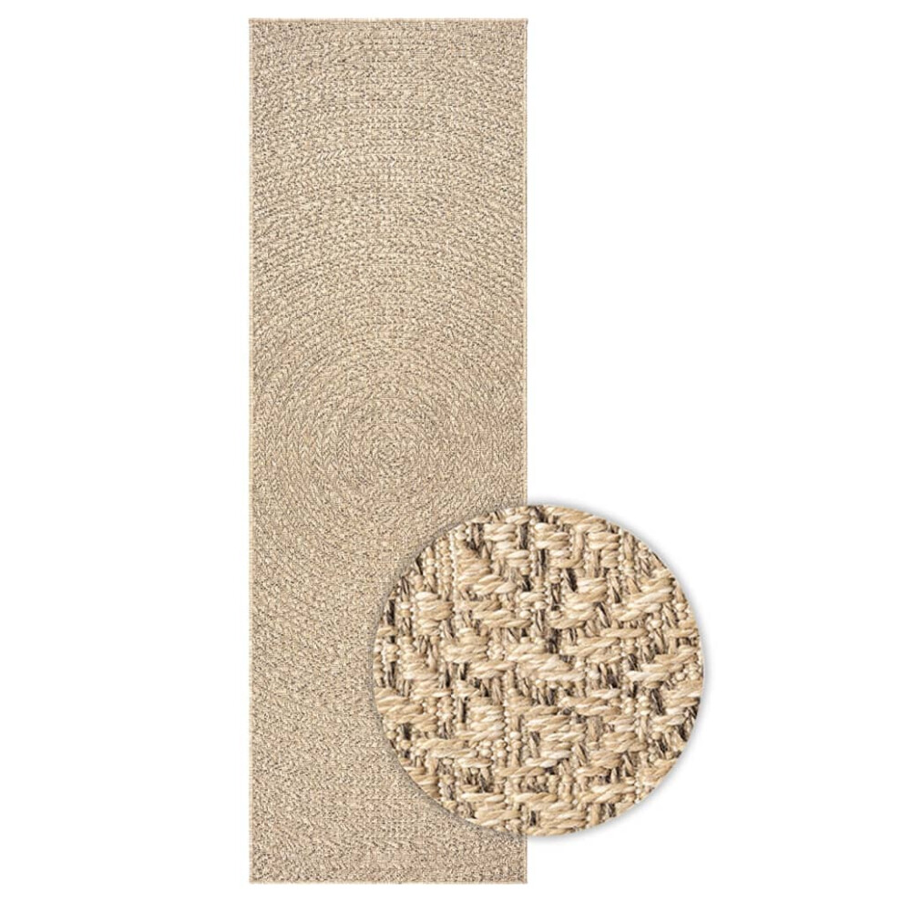 Vidaxl (Round, 80 X 200 Cm) Rug Floor Carpet For Indoor And Outdoor Door Mat Kitchen Rug Jute Look