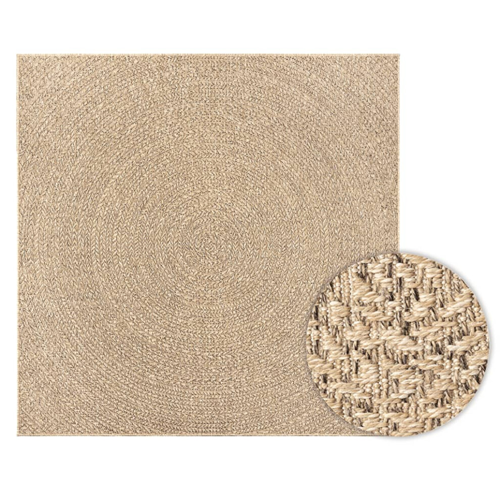 (round, 120 x 120 cm) vidaXL Rug Floor Carpet for Indoor and Outdoor Door Mat Kitchen Rug Jute Look