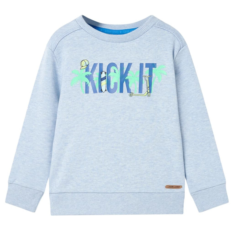 (blue, 128 (7-8y)) Kids' Sweatshirt Toddler Children's Long Sleeves Pullover Kids' Top Clothes