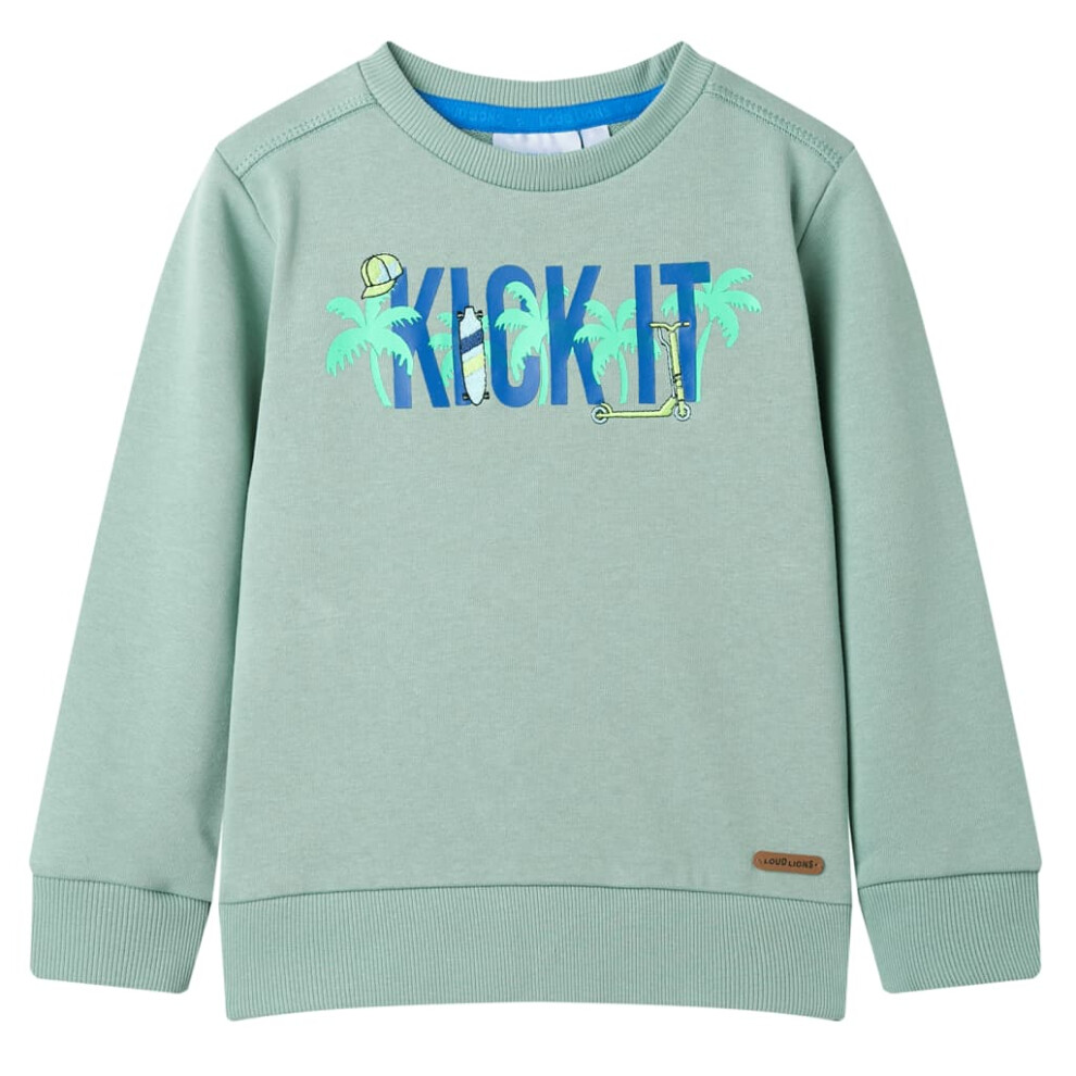 (khaki, 104 (3-4y)) Kids' Sweatshirt Toddler Children's Long Sleeves Pullover Kids' Top Clothes