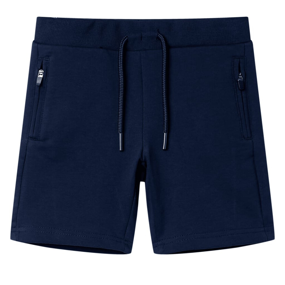 (140 (9-10y)) Kids' Shorts Kids Elasticated Waistband Shorts Toddler Children's Pants Navy