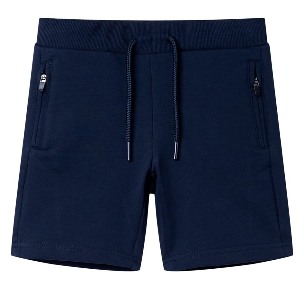 (116 (5-6y)) Kids' Shorts Kids Elasticated Waistband Shorts Toddler Children's Pants Navy