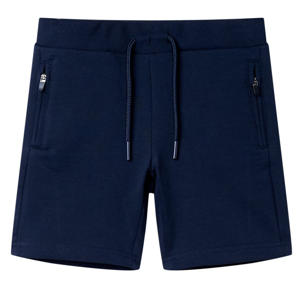 Vidaxl (92 (1.5-2Y)) Kids' Shorts Kids Elasticated Waistband Shorts Toddler Children's Pants Navy Blue