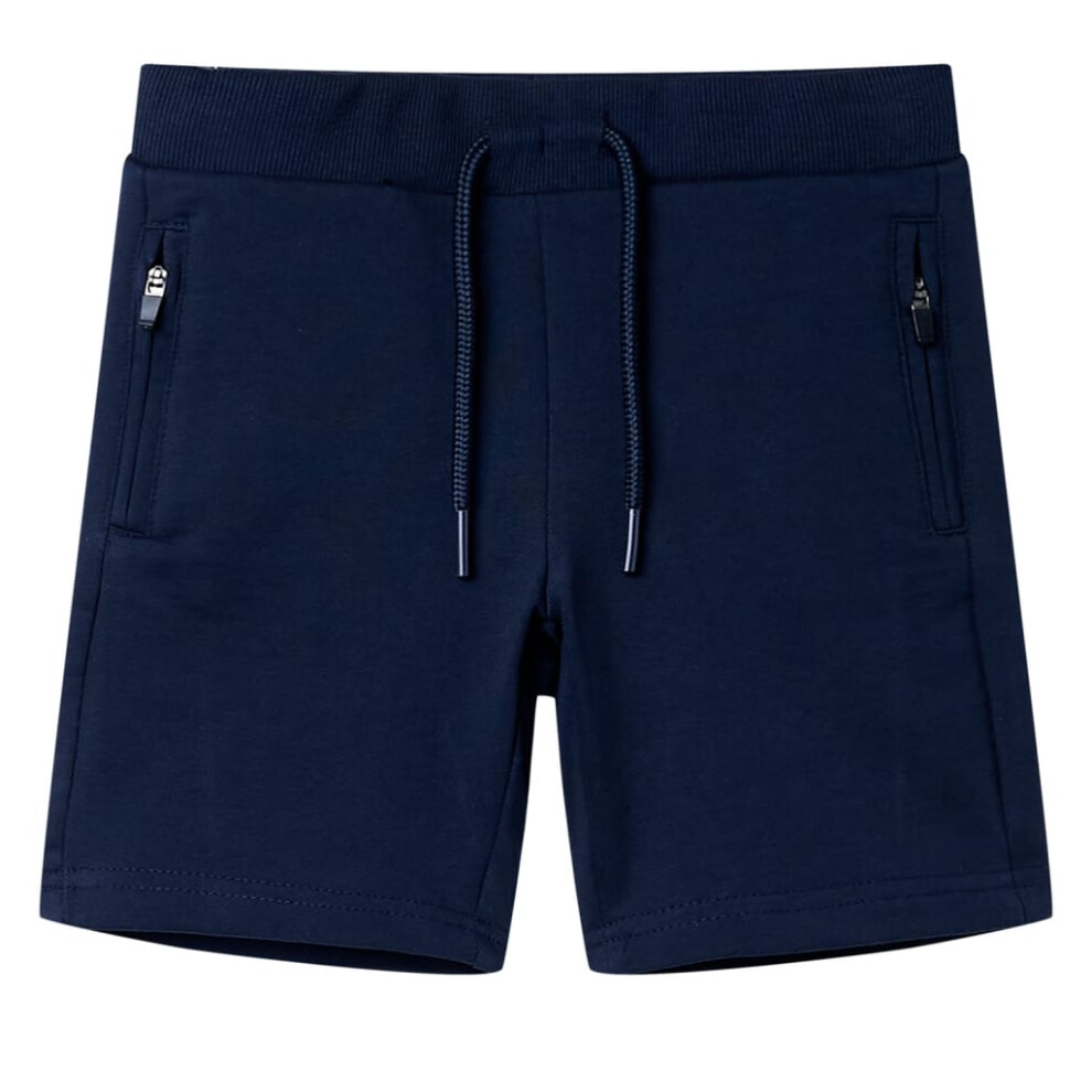 (128 (7-8y)) Kids' Shorts Kids Elasticated Waistband Shorts Toddler Children's Pants Navy