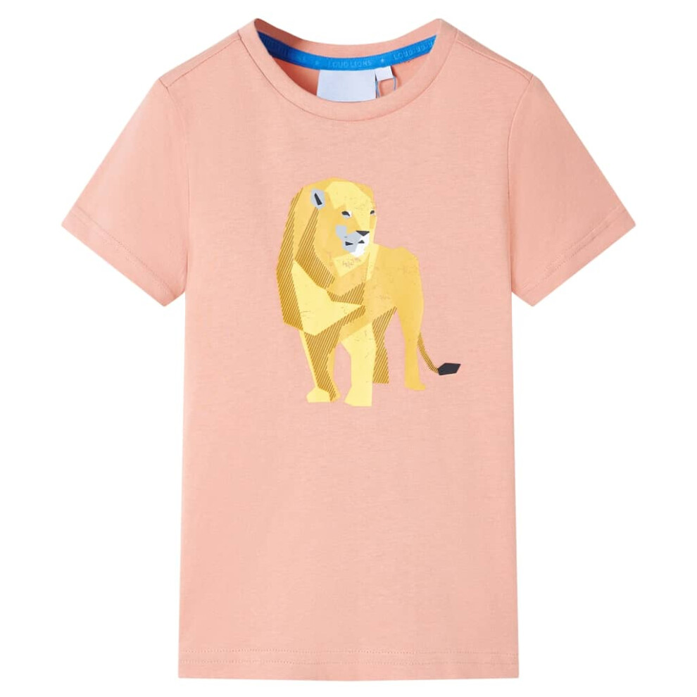 (orange, 92 (1.5-2y)) Kids' T-shirt Short Sleeves Children's T Shirt Toddler Tee Kids Top Lion Print