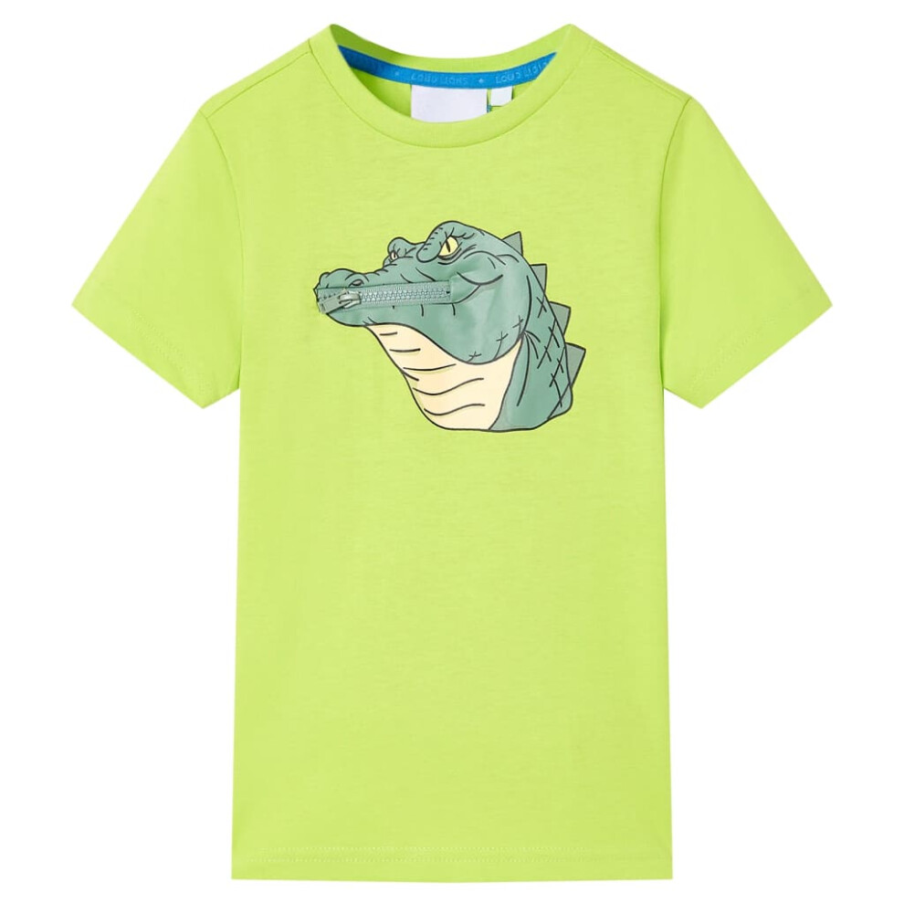 Vidaxl (Lime, 116 (5-6Y)) Kids' T-Shirt Short Sleeves Toddler Children's Shirt Kids' Top Clothes Tee Not,Specified