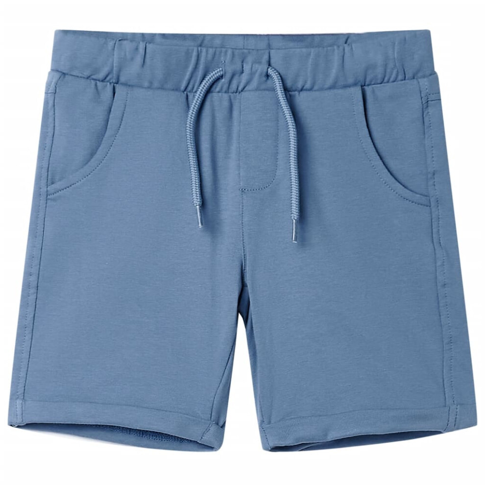 (blue, 116 (5-6y)) Kids' Shorts with Drawstring Children's Pants Kids Elasticated Waist Shorts