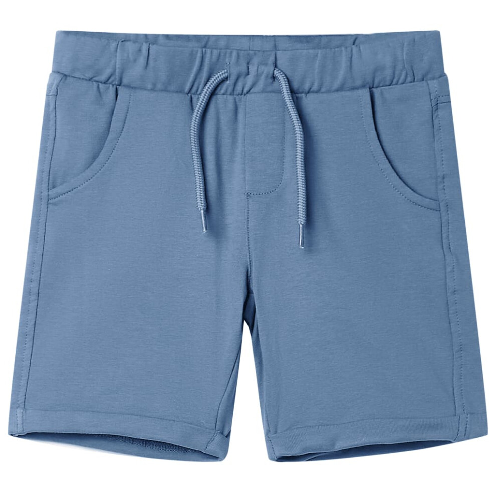 (blue, 128 (7-8y)) Kids' Shorts With Drawstring Children's Pants Kids Elasticated Waist Shorts