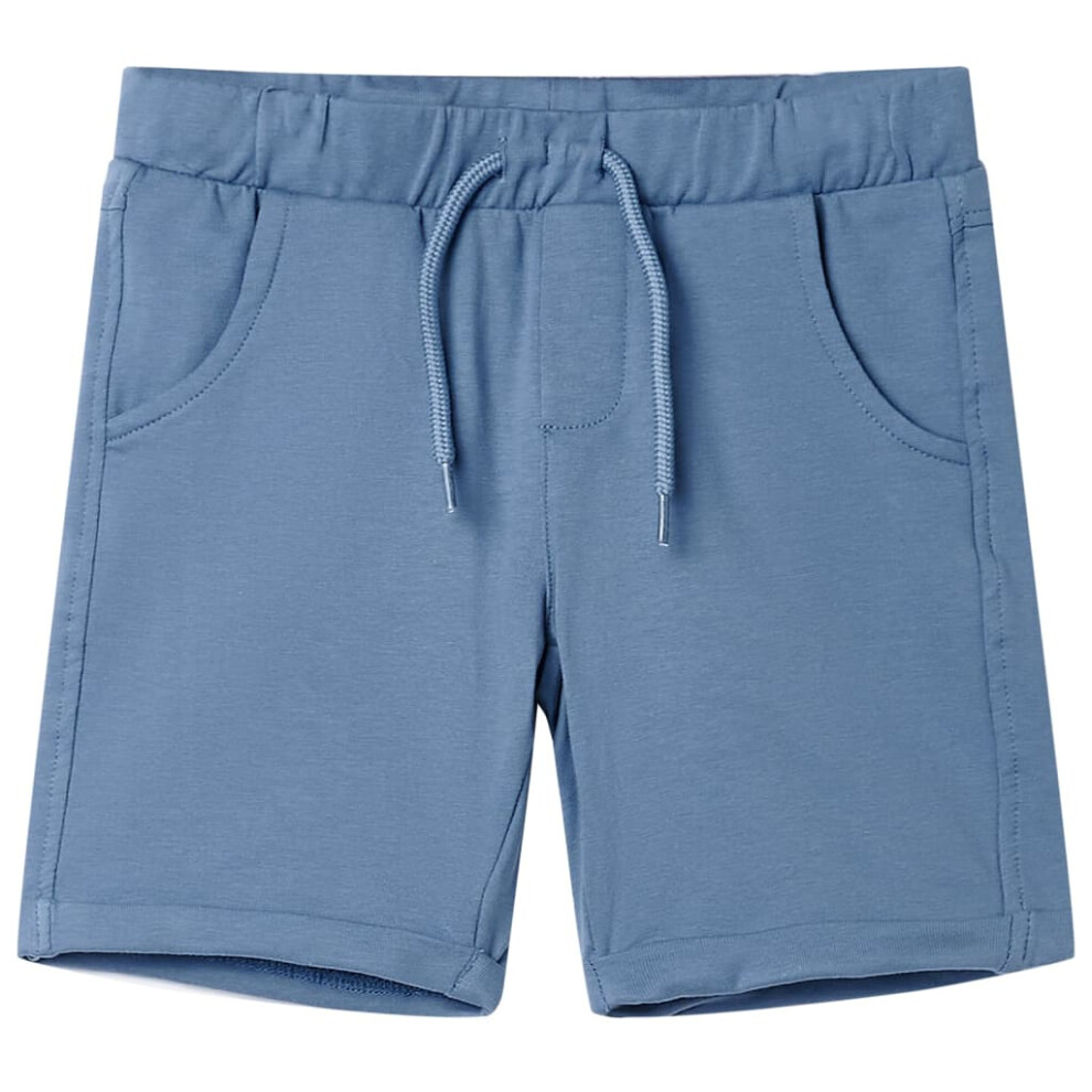 (blue, 104 (3-4y)) Kids' Shorts With Drawstring Children's Pants Kids Elasticated Waist Shorts