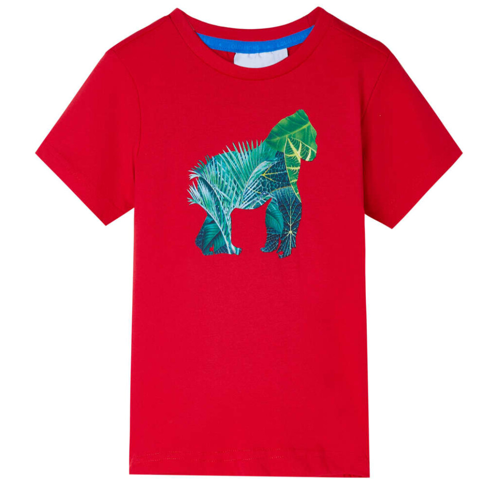 (red, 128 (7-8y)) Kids' T-shirt Short Sleeves Tee Children's T Shirt Toddler Kids' Top Red 92