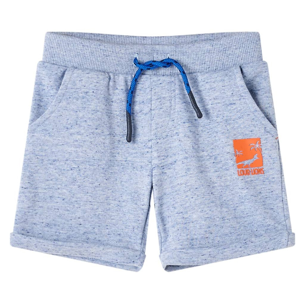 New Vidaxl Boys (, 116 (5-6Y)) Kids' Shorts With Drawstring Pants Children Kids Elasticated Waist Shorts Blue