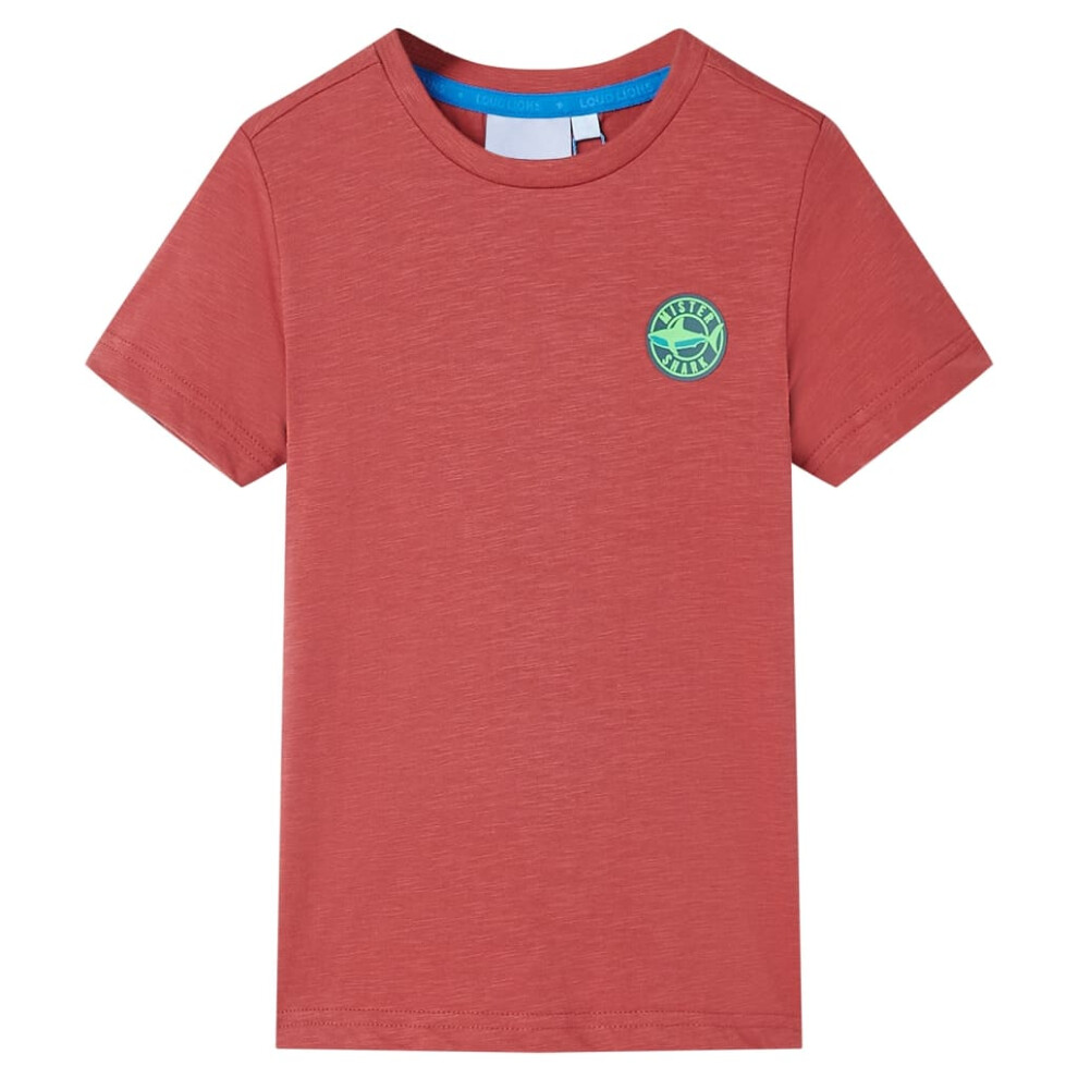 (paprika, 92 (1.5-2y)) Kids' T-shirt Short Sleeves Tee Children's T Shirt Toddler Top Paprika 104