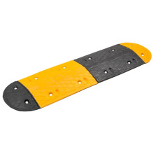 (129 x 32.5 x 4 cm) vidaXL Speed Hump Yellow and Black Rubber Signage Calming Bump Multi Sizes