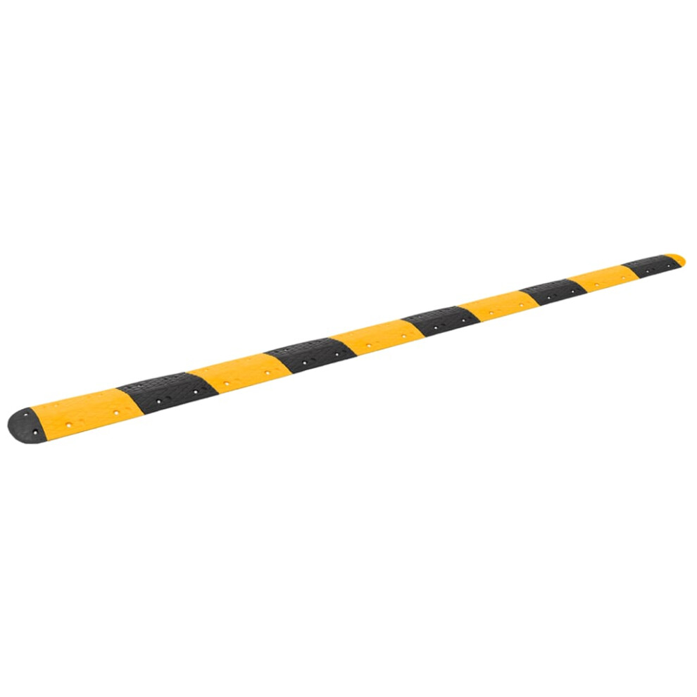 Vidaxl (517 X 32.5 X 4 Cm) Speed Hump Yellow And Black Rubber Signage Calming Bump Multi Sizes