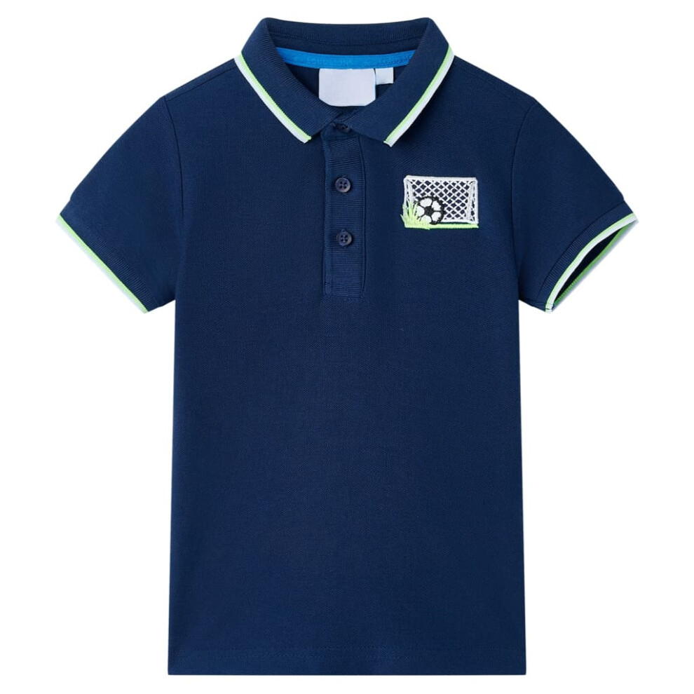 (navy, 116 (5-6y)) Kids' Polo Shirt School Children's T Shirts Plain Summer Tank Top and Tees