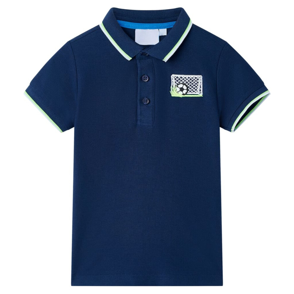 (navy, 104 (3-4y)) Kids' Polo Shirt School Children's T Shirts Plain Summer Tank Top and Tees