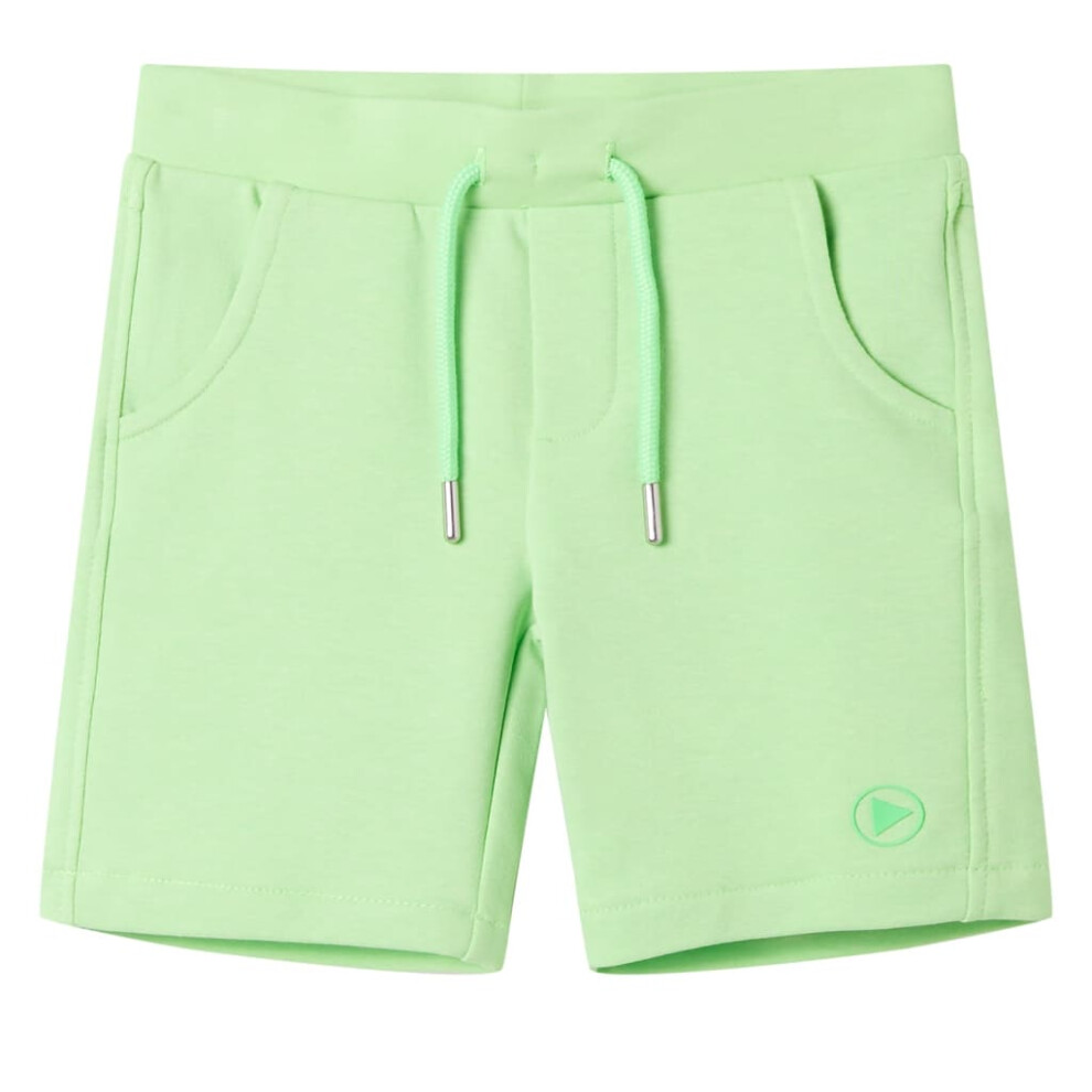 (104 (3-4y)) Kids' Shorts Elasticated Waistband Shorts Kids Children's Pants Fluo Green