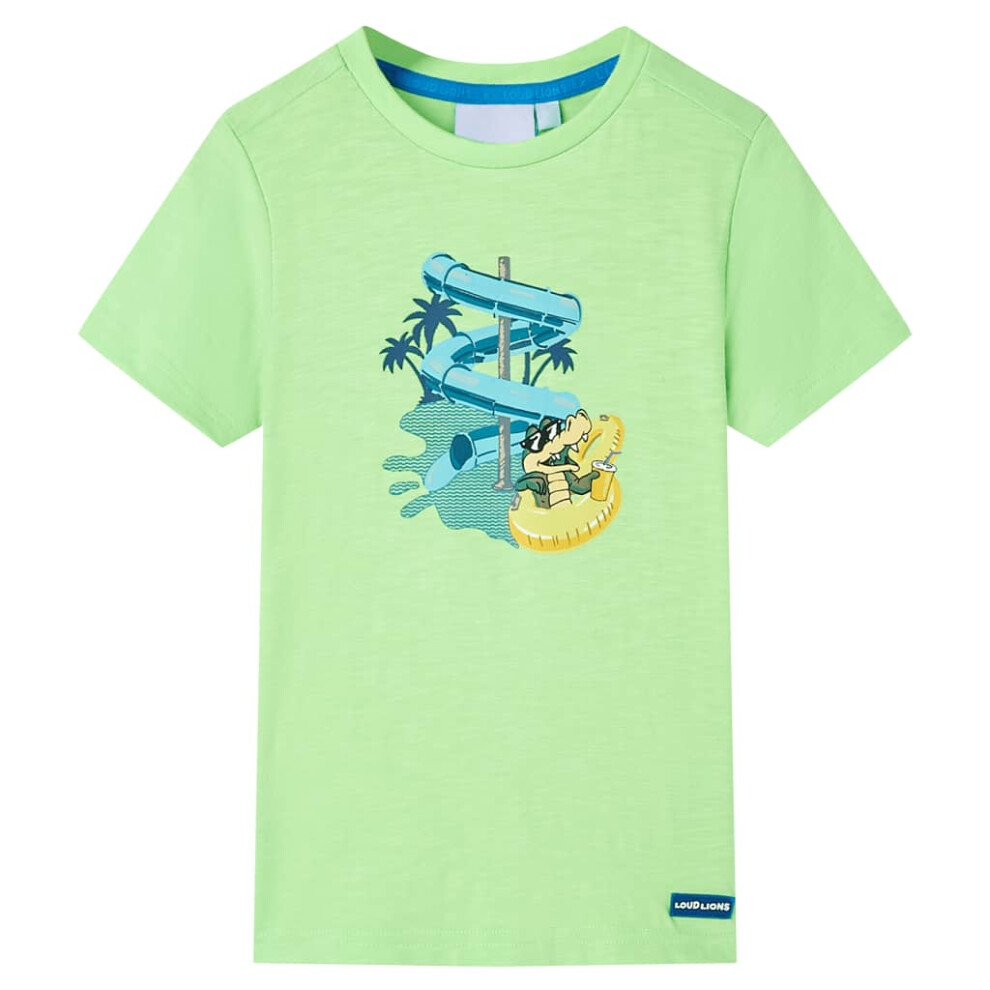 (green, 92 (1.5-2y)) Kids' T-shirt Short Sleeves Tee Children's T Shirt Toddler Top Neon Green 92