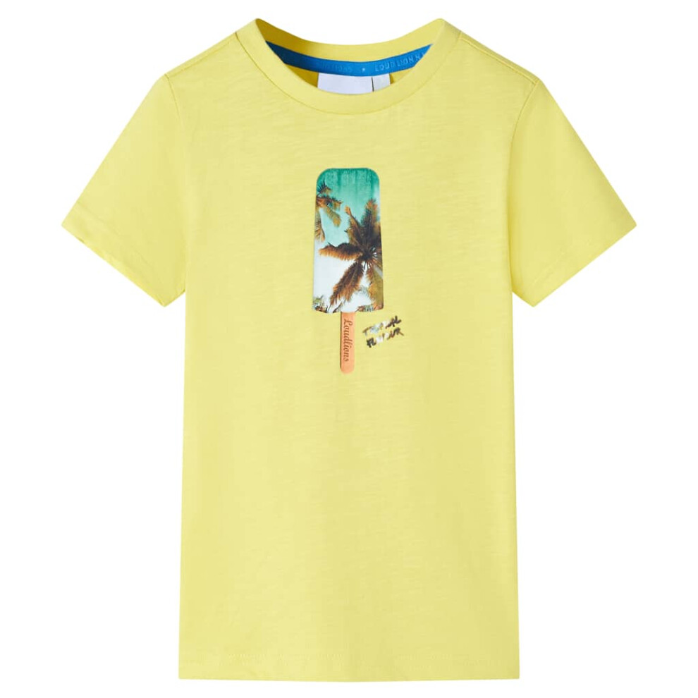 (yellow, 92 (1.5-2y)) Kids' T-shirt Short Sleeves Children's T Shirt Tee Toddler Top Ice Lolly Print