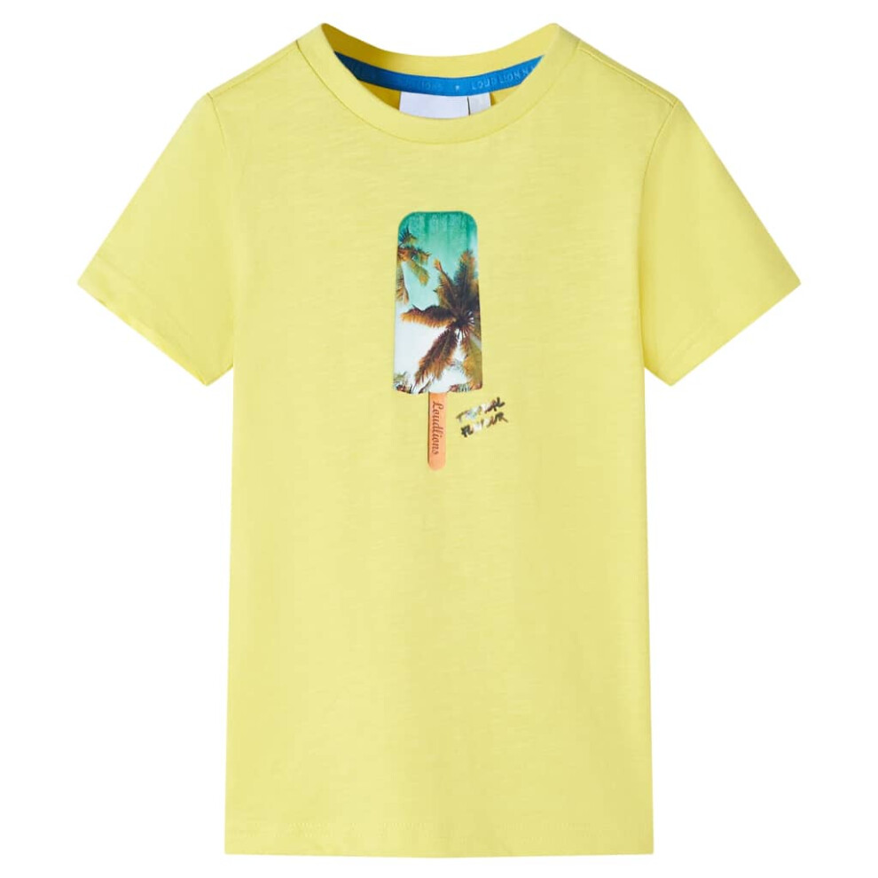 (yellow, 140 (9-10y)) Kids' T-shirt Short Sleeves Children's T Shirt Tee Toddler Top Ice Lolly Print