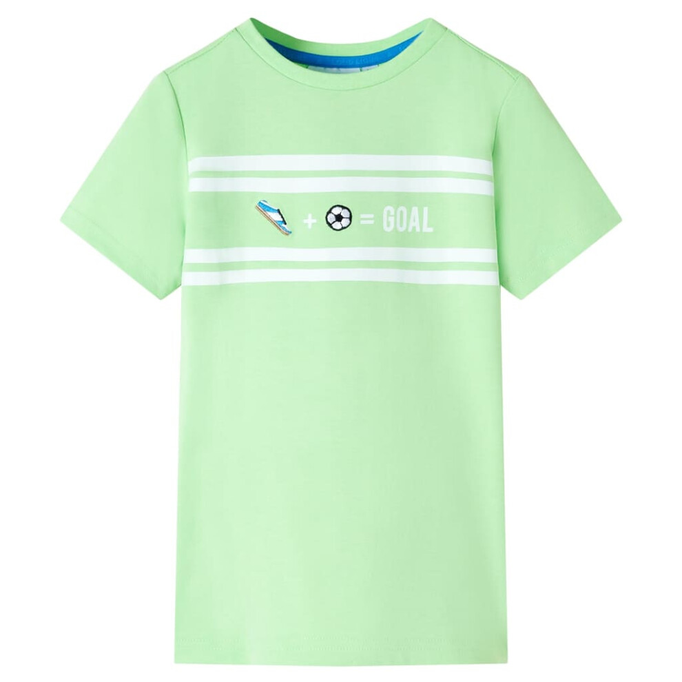 (green, 92 (1.5-2y)) Kids' T-shirt Short Sleeves Children's T Shirt Toddler Tee GOAL Design Neon