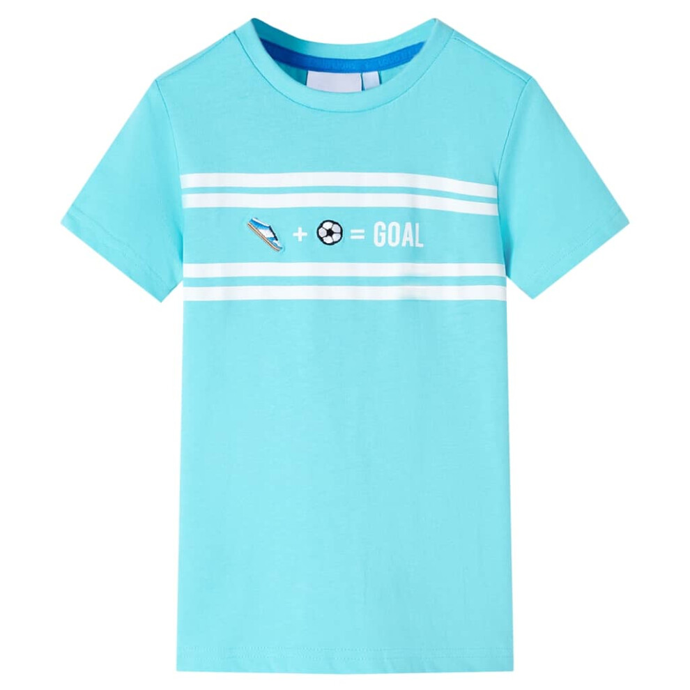 (aqua, 92 (1.5-2y)) Kids' T-shirt Short Sleeves Children's T Shirt Toddler Tee GOAL Design Neon