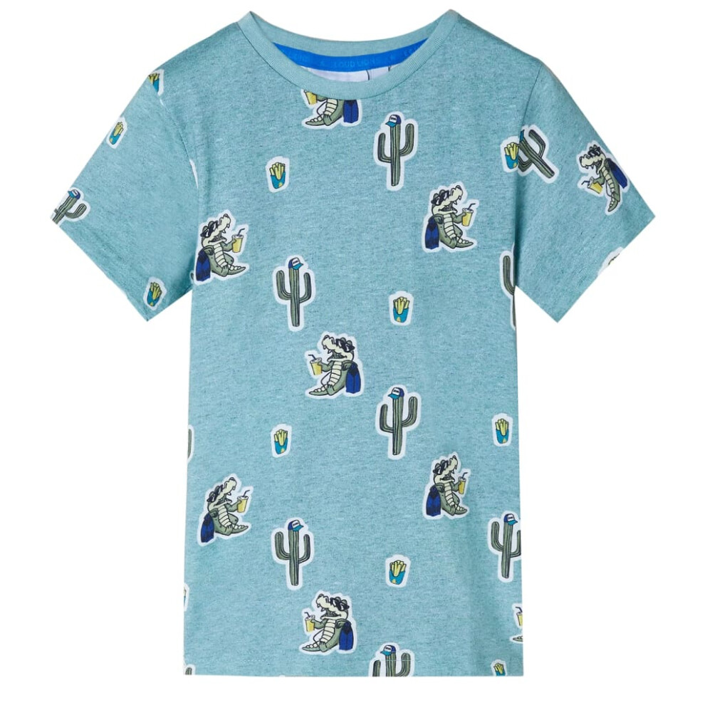 (green, 92 (1.5-2y)) Kids' T-shirt Short Sleeves Tee Children's T Shirt Toddler Top Blue Mix 92