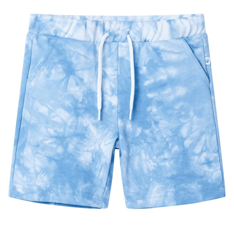 (140 (9-10y)) Kids' Shorts with Drawstring Elasticated Waistband Shorts Pants Soft Blue