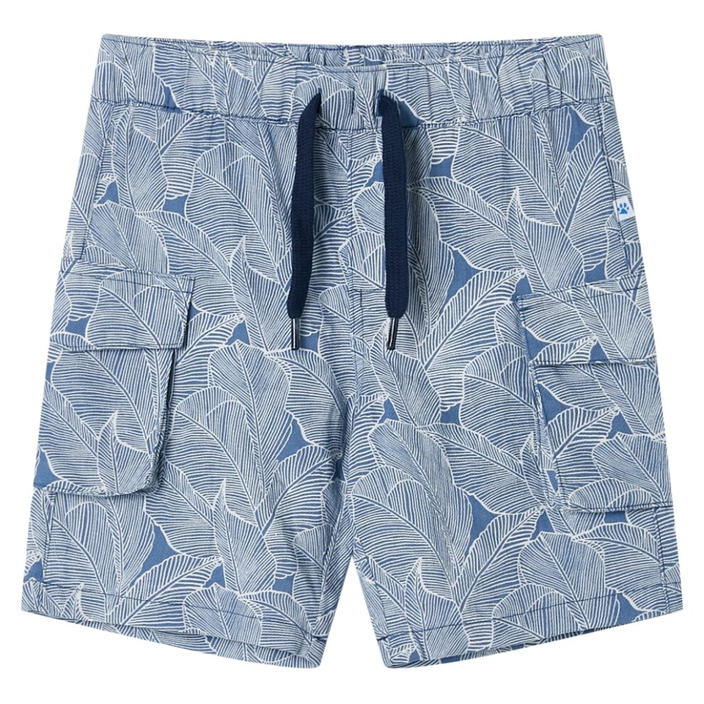 New Vidaxl Boys (116 (5-6Y)) Kids' Shorts With Drawstring Pants Kids Elasticated Waist Shorts Dark Blue