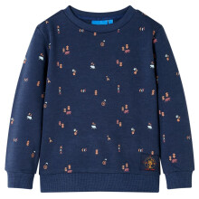 (116 (5-6y)) Kids' Sweatshirt Children Long Sleeves Toddler Pullover Kids' Top Navy Melange