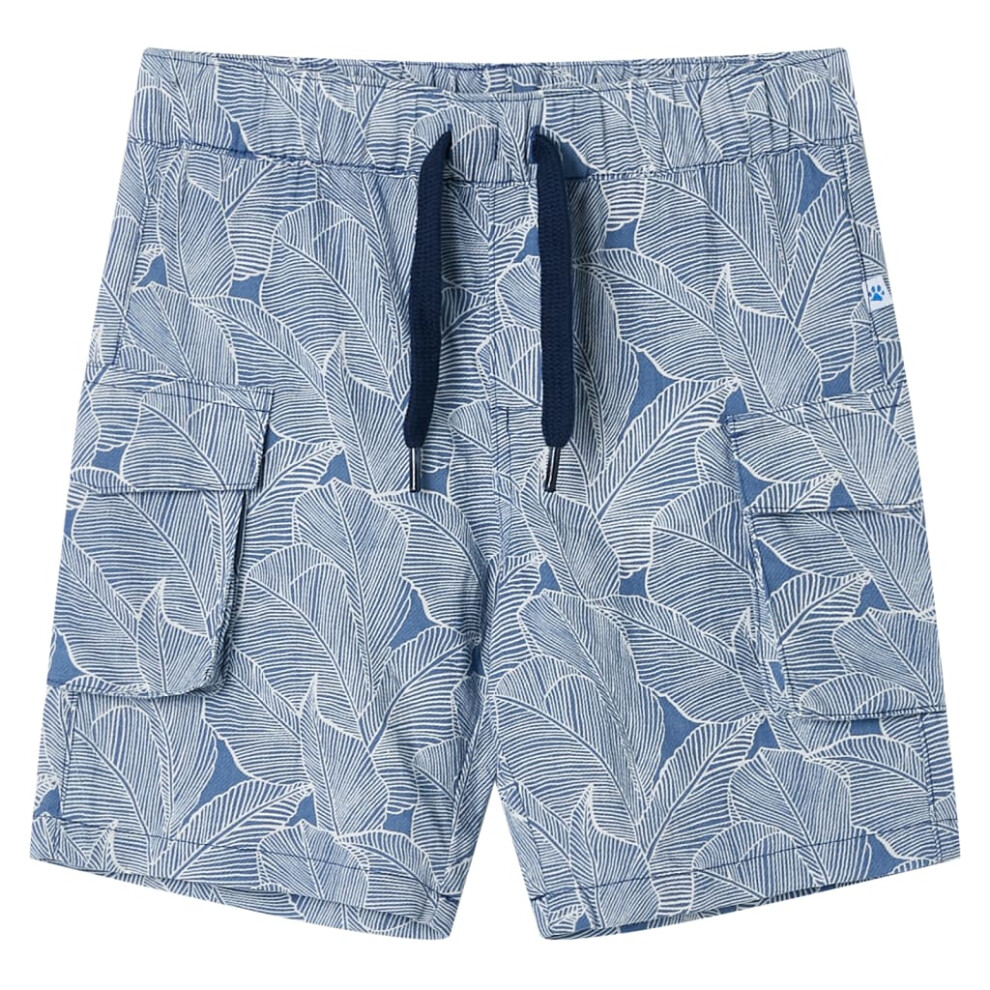 Vidaxl (104 (3-4Y)) Kids' Shorts With Drawstring Pants Kids Elasticated Waist Shorts Dark Blue
