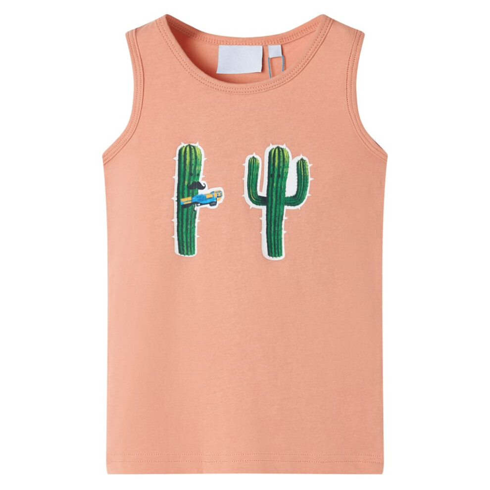 (orange, 104 (3-4y)) Kids' Tank Top Sleeveless Children's Camisole Undershirt Vest Cactus Print