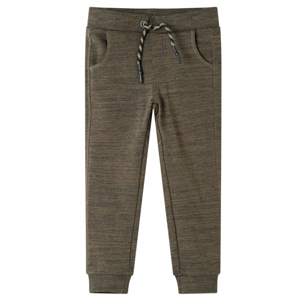 (khaki, 116 (5-6y)) Kids' Sweatpants Children's Trousers Tracksuit Jogger Dark Khaki Melange 116