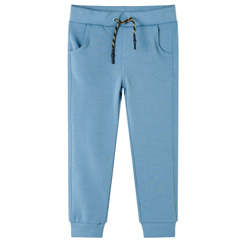 (blue, 116 (5-6y)) Kids' Sweatpants Children's Trousers Tracksuit Jogger Dark Khaki Melange 116