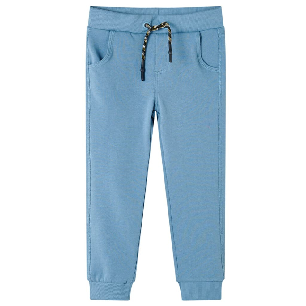 New Vidaxl Boys (, 104 (3-4Y)) Kids' Sweatpants Children's Trousers Tracksuit Jogger Dark Khaki Melange 116 Blue