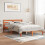 VidaXL (150 x 200 cm) vidaXL Bed Frame Bedroom Bedstead Bed Base Mattress Foundation Solid Wood Pine 3