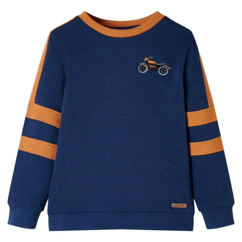 (blue, 92 (1.5-2y)) Kids' Sweatshirt Children's Long Sleeves Pullover Toddler Top Motorcycle Print