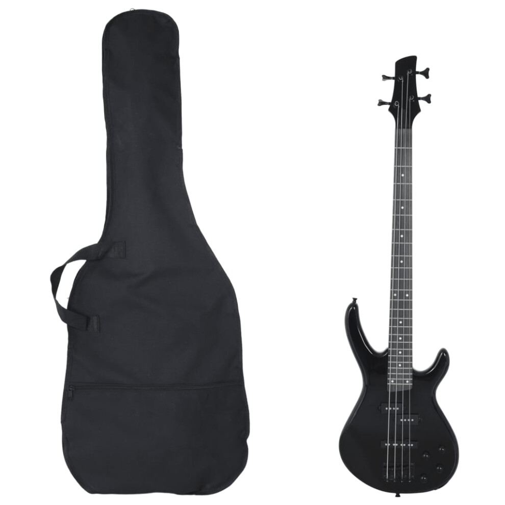 (black) vidaXL Electric Bass Guitar for Beginner with Bag Precision Bass Jazz Bass