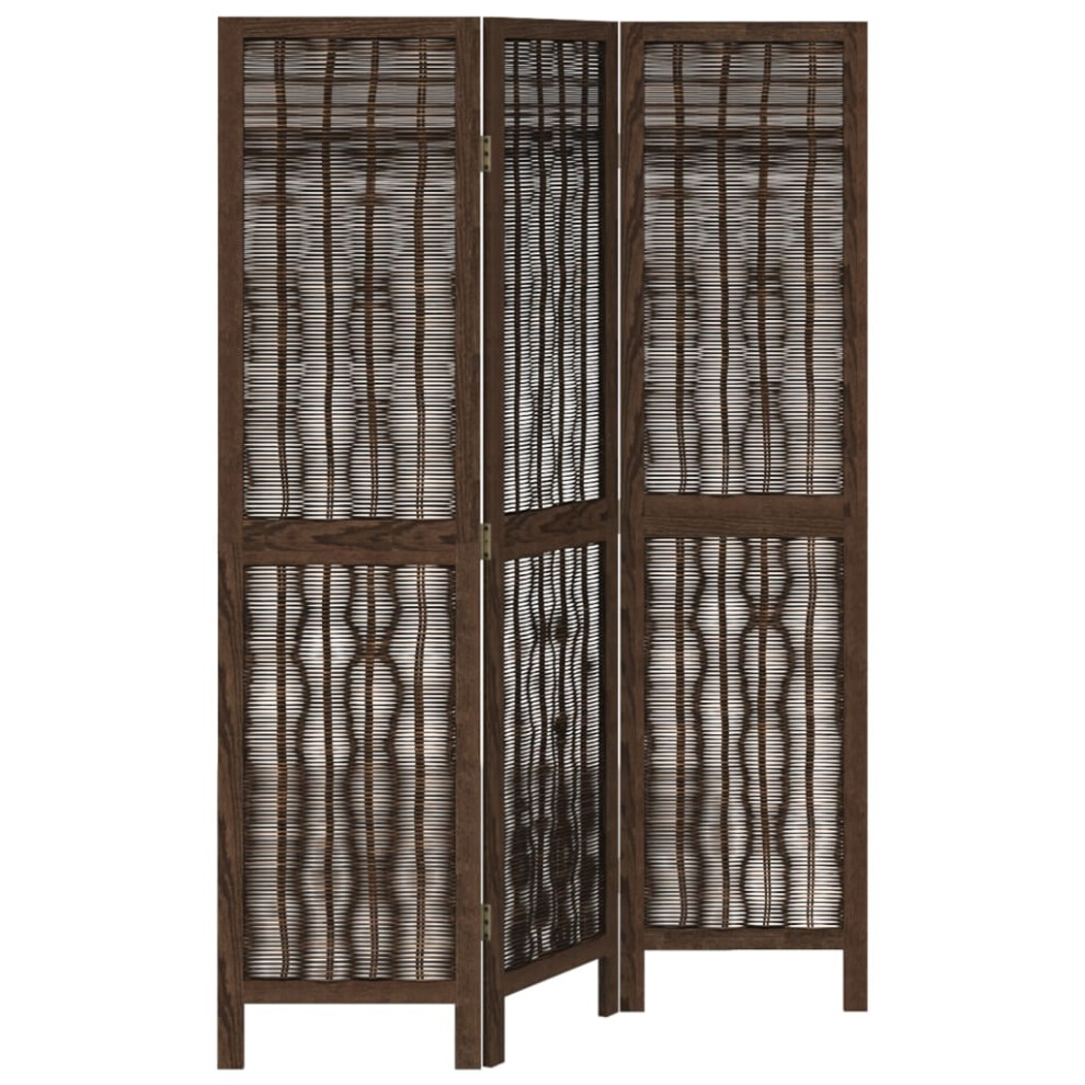 (40 x 160 cm/ 3 piece) vidaXL Room Divider Panel Room Privacy Screen Dark Brown Solid Wood Paulownia-image-OPC-PDY27SD-NEW