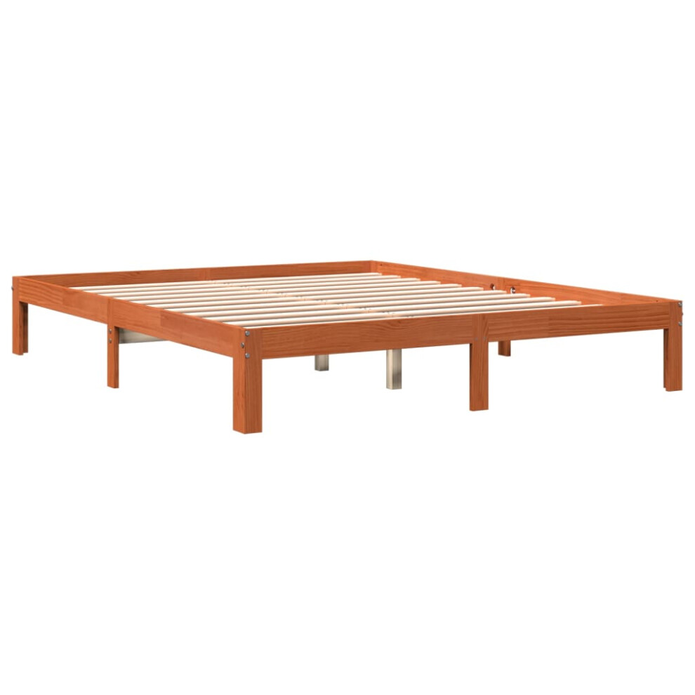 (180 x 200 cm) vidaXL Bed Frame Bed Base Bedstead Wax Brown 90x190 cm Single Solid Wood Pine