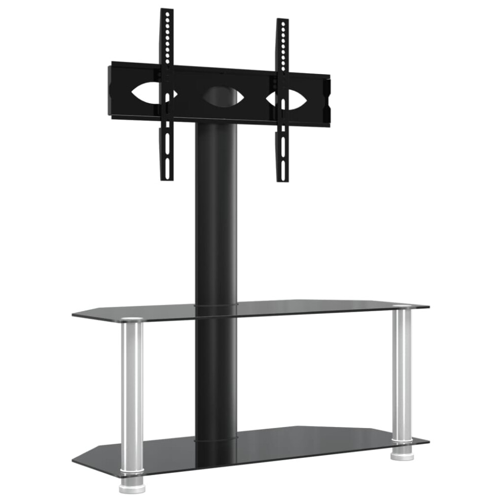 (black and silver, 90 x 40 x 101 cm) vidaXL Corner TV Stand for 32-70 Inch Universal Cantilever TV Floor Stand