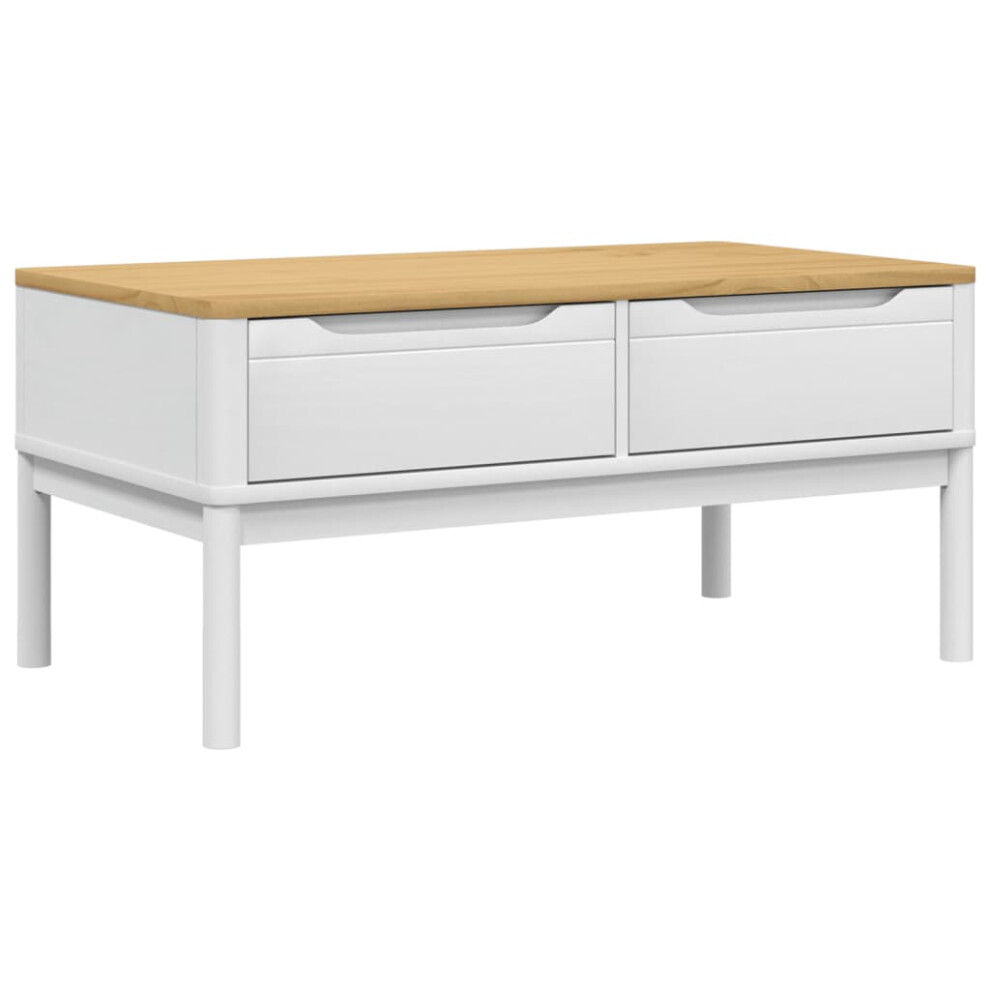 Vidaxl (White) Coffee Table Hallway Accent End Table Tea Side Table Solid Pine Wood